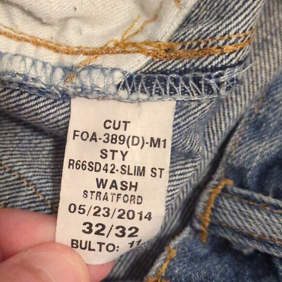 Polo Ralph Lauren Mens 32x32 (33x33) Slim Straight Distressed Denim Jeans - Picture 4 of 13